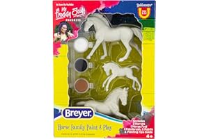 Breyer Horses Stablemates Horse Family Paint Set | 3 Horse Set | 1:32 Scale | Horse Toy | Model #4239, White