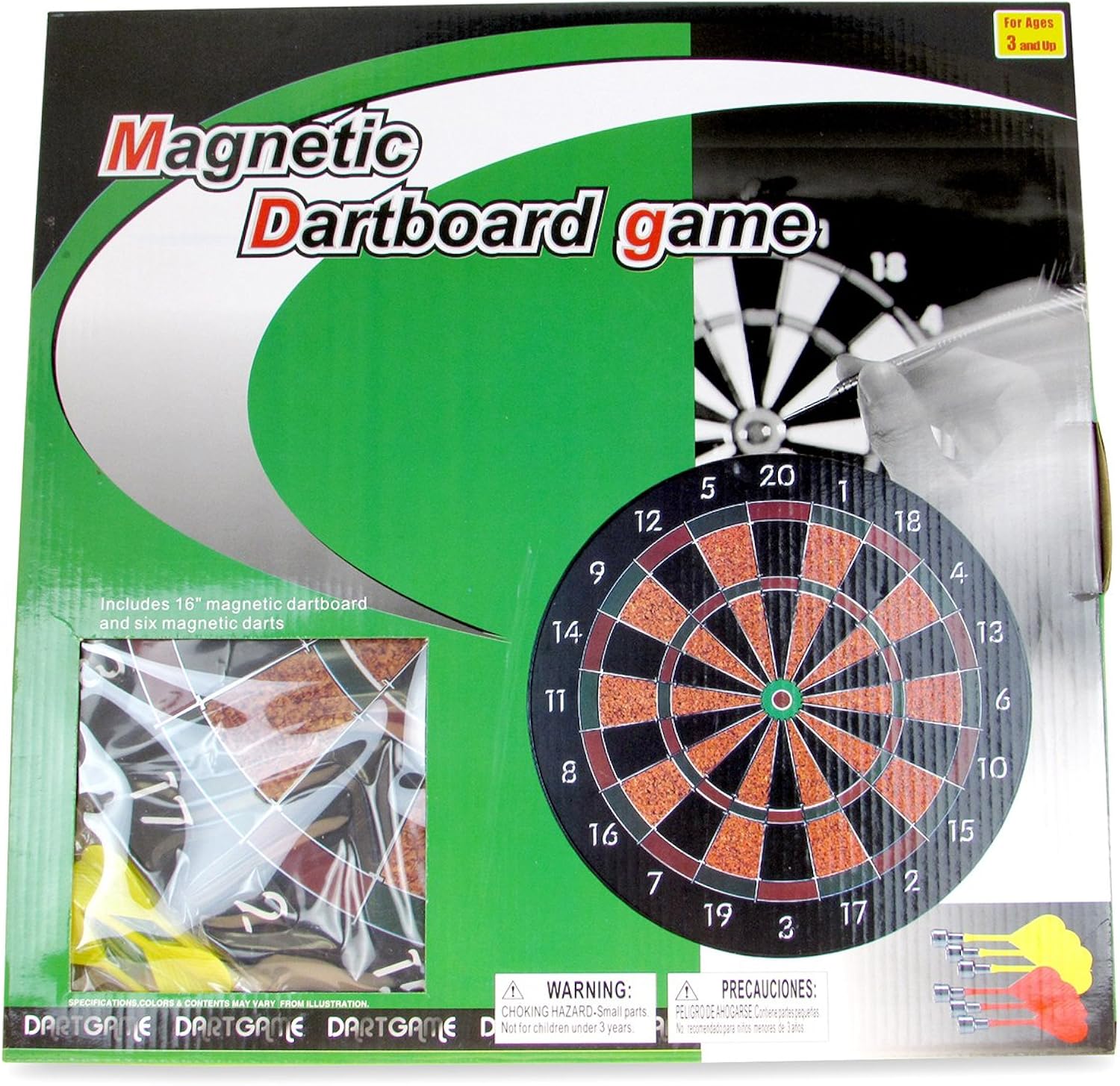Mozlly Dartboard Pro Magnetic Darts Play Set, 16 Inch Dart Board Gaming Room Man Cave Home Office Classic Active Game Easy Set Up Indoor Outdoors Sports Themed Kids Teens Adults Toys & Games : Clothing