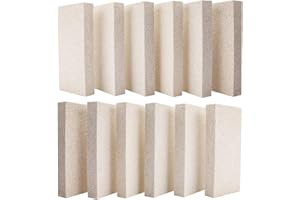 CFKJ 12 Pieces Insulating Fire Brick for Ovens, Kilns, Blacksmith, Fireplaces, Forges 9" x 4.5" x 1.25" 2300F Rated Insulating Fire Bricks