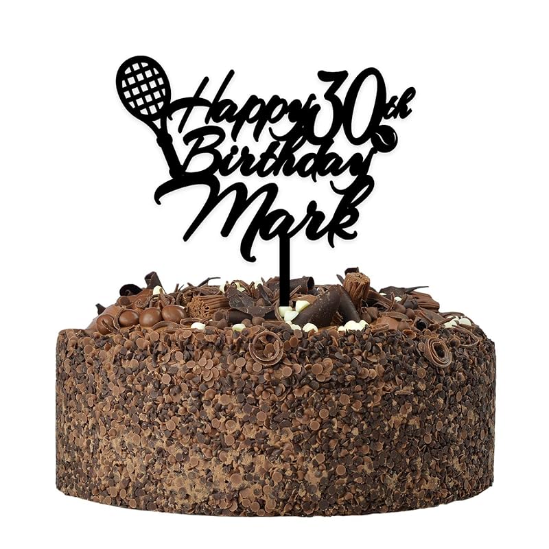 Tennis Racquet Cake Topper PERSONALISED Tennis Happy Tennis Racquet Cake Topper PERSONALISED Tennis Happy