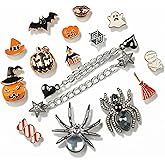 Halloween Metal Shoe Charms, Holiday Shoes Decorative Jewels for Clogs and Sandals, Pumpkin Charrms for Shoes;HLW Decoration for Shoes.