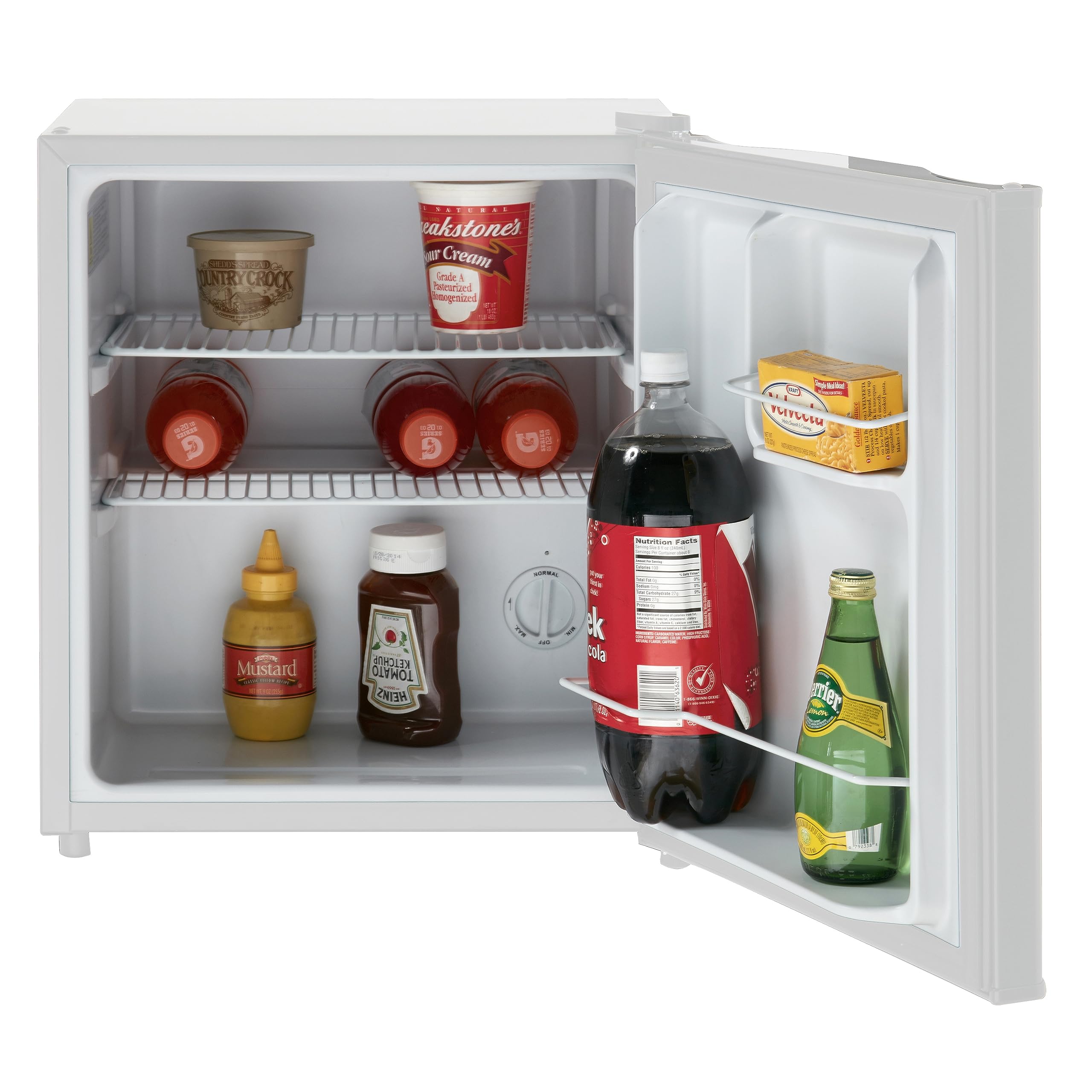 West Bend Mini Fridge Compact Refrigerator for Home Office or Dorm, Auto Defrost with Reversible Door, Energy Star Rated, 1.7-Cu.Ft., White