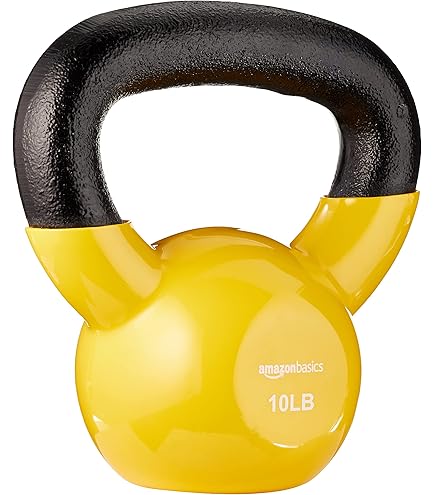 Kettlebell En Vinyle Urban Fitness 10 Kg - Vert Bouteille - Fonte Revêtue Poudre, Poids De Précision