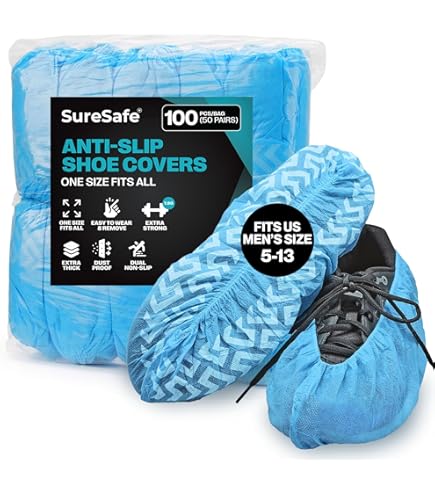 100 X Disposable Shoe Covers, Waterproof, Pionier Medical Shoe Covers, Disposable Shoe Covers, Plastic Shoe Covers, Disposable Shoe Covers - View #4