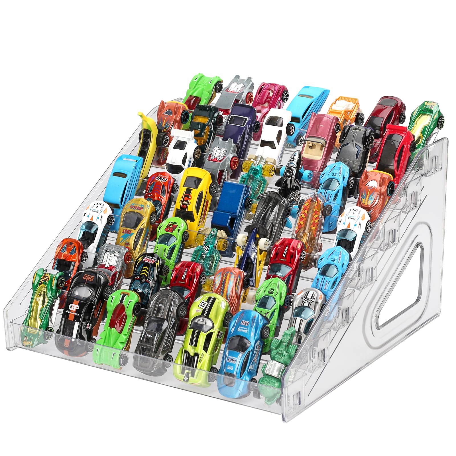 Photo 1 of 7-Layer Matchbox Car Display Case – Transparent Acrylic, Holds 63 Cars, Ideal for Collecting and Organizing 1:64 Scale Toy Cars (Transparent)