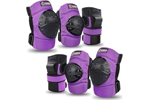 HAOMAOMAO Adult & Kids Knee Pads Elbow Pads Wrist Guards Protective Gear Set for Roller Skates Scooter Inline Skating Cycling BMX Bike Skateboard Riding and Outdoor Extreme Multi-Sports