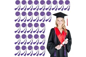 Woanger 30 Pcs 2025 Graduation Cords 67 Inch Braided Honor Cord with Tassels for College Graduation Students Bachelor Master Doctor Grad Decor(Purple)