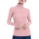 ninovino Women's Turtleneck Ribbed Long Sleeve Sweater Pullover Tops