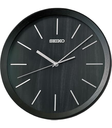 Amazon.com: SEIKO Shigato Wall Clock, Black : Home & Kitchen