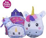 Zipstas Families 3-in-1 Girls Unicorn Sleepover Bag & Reversible Backpack view 7