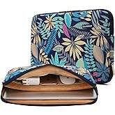 KAYOND Canvas Water-Resistant for 15.6-17 Inch Laptop Sleeve Case Bag (17 Inches, Forest Series Bule)