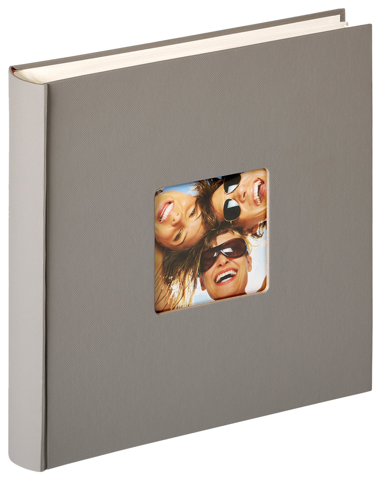 walther Design Photo Album Grey 30 x 30 cm with Cover Punching, Fun FA-208-X
