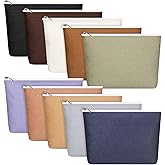 Reginary 10 Pcs Canvas Makeup Bags Bulk for Women Wedding Travel Toiletry Cosmetics Bags Blank DIY Pencil Pouch, Gift for Patrick's Day Bridal Shower Spring Summer Coworker(Pastel Color)