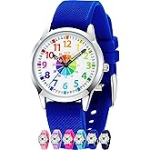 Kids Analog Watch, Learning Watch for Kids 8-12, Waterproof Time Teacher Watches for Boys Ages 5-7 6-8, Easy to Read Educational Girls Watches Ages 8-12, Great Gift Boys Girls Year 4-12 Old Waterproof