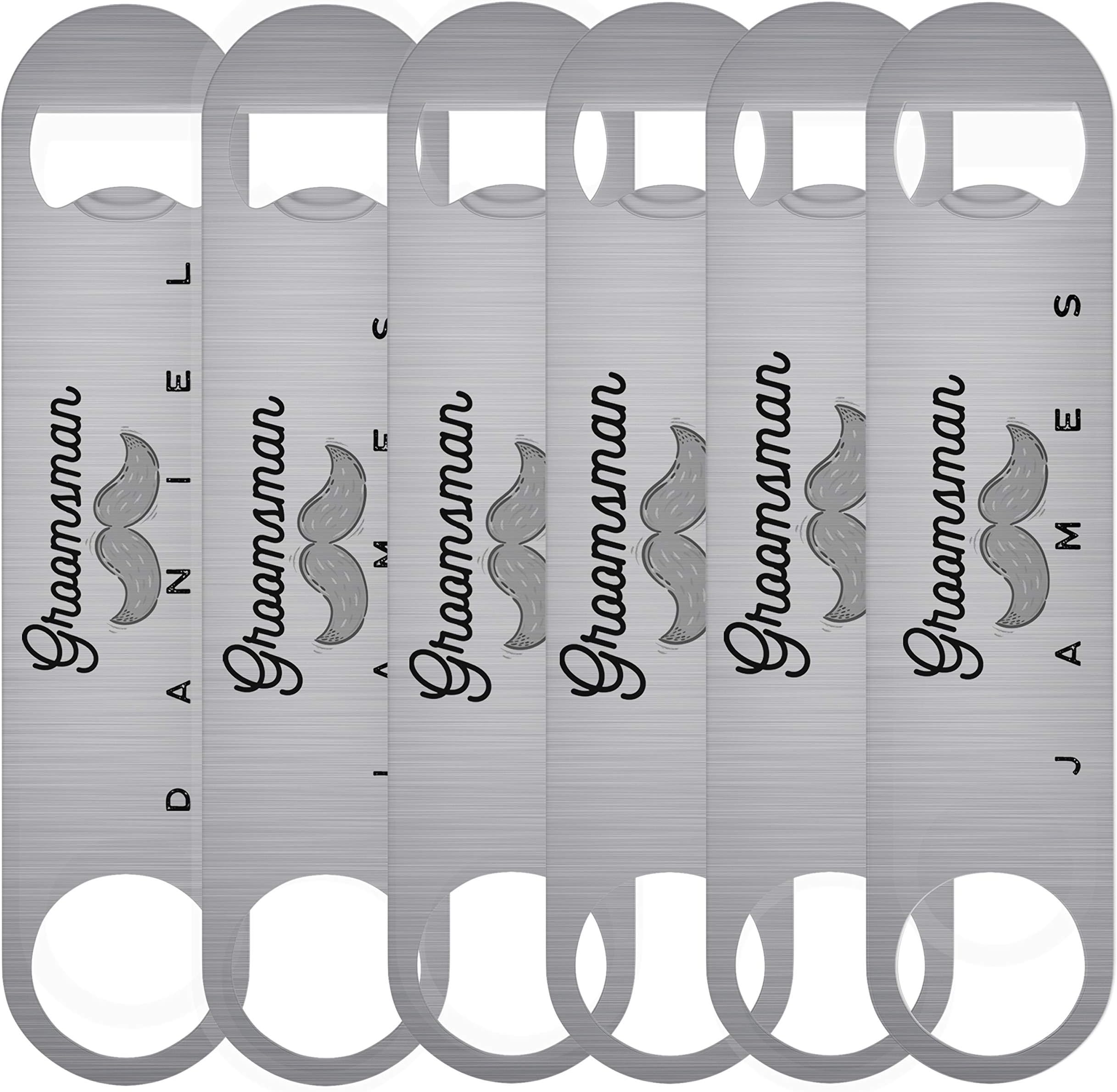 Set of 6, Personalized Groomsmen and Bridesmaid Bottle Openers - Groomsmen and Bridesmaid Gifts - Stainless Steel Bottle Opener - Gifts for Wedding, Bachelor Party, Bridal Shower, Best Man - 1