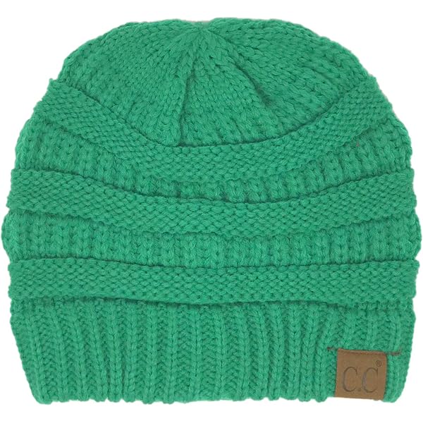 Crane Clothing Co. Women's Classic CC Beanie - Solid Knit Acrylic Hat In Neon Yellow