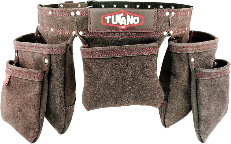 Tucano Leather Tool Belt Framers Carpenters Electricians 12 Pouches 32-50"