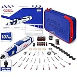 Cordless Rotary Tool, APEXFORGE 8V Power 2.0 Ah Li-ion Battery with 101 Accessories and Shield Attachment, Long Endurance Pow