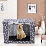 Pethiy Dog Crate Cover Polyester Pet Kennel Universal Fit 24 Inch Sky Gray view 7