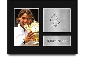 HWC Trading Rafael Nadal US Open Wimbledon Gifts Printed Signed Autograph Picture for Tennis Memorabilia Fans - US Letter Siz