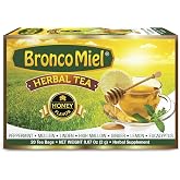 BRONCOMIEL Tea Bags &ndash; Honey Herbal Tea for Coughing and Soreness &ndash; Eucalyptus, Ginger and Lemon Tea &ndash; Sweet Honey Flavor &ndash; Easy to Prepare &ndash; Herbal Tea Supplement (Pack of 1)