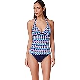 Profile by Gottex Women's Retro Riviera Halter Netted Crochet Tankini Top