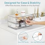 Vtopmart 2 Pack Clear Small Stackable Storage Drawers Acrylic Organizer view 7