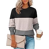 ZESICA Women's 2026 Fall Winter Sweaters Casual Long Sleeve Crew Neck Loose Knitted Pullover Sweater Tops