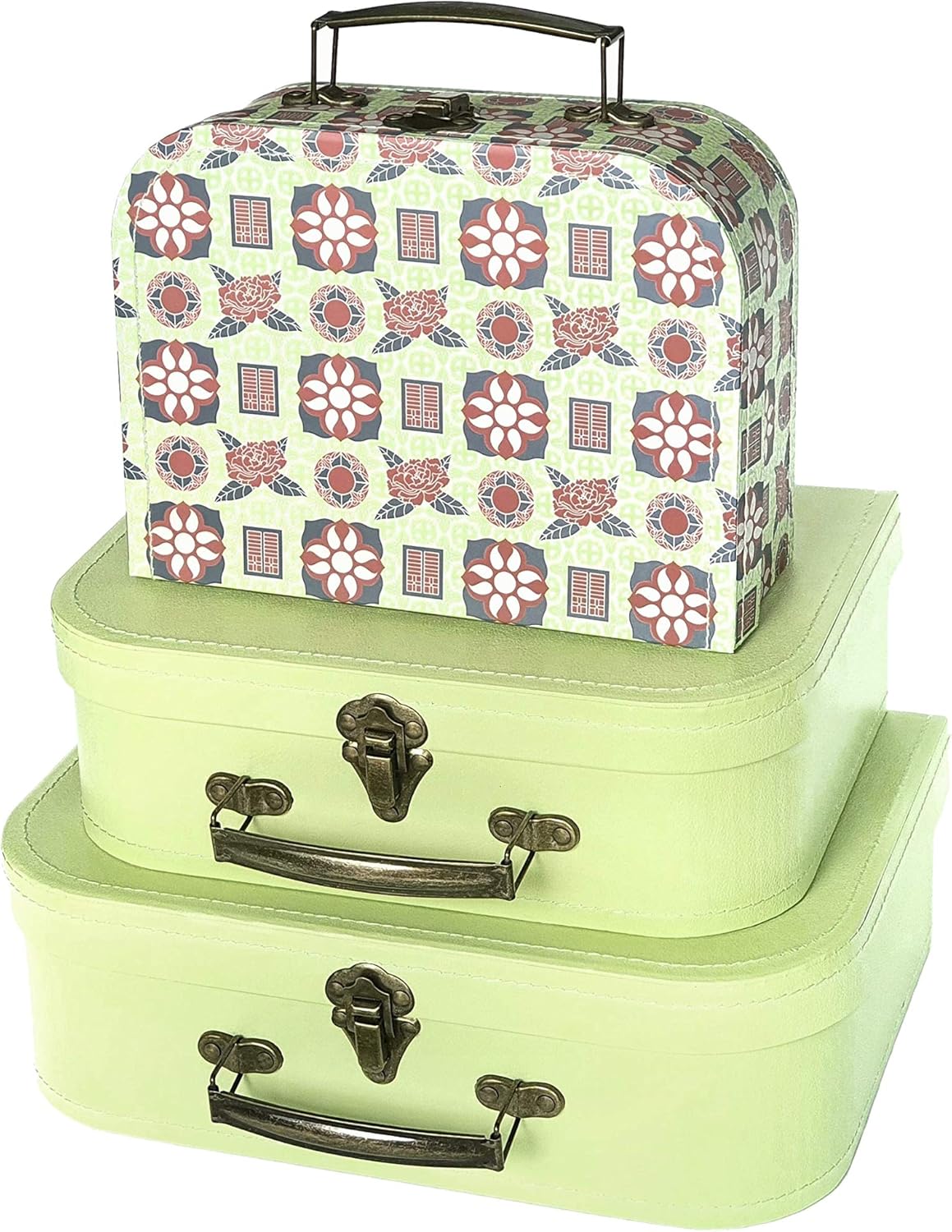 Decorative Storage Boxes Paperboard Suitcase Boxes with Lids for