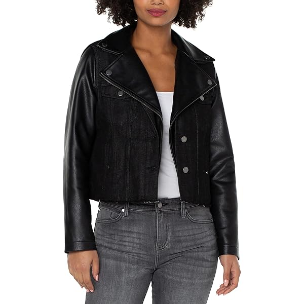 Amazon.com: Liverpool Los Angeles Women's Moto Jacket Faux Leather
