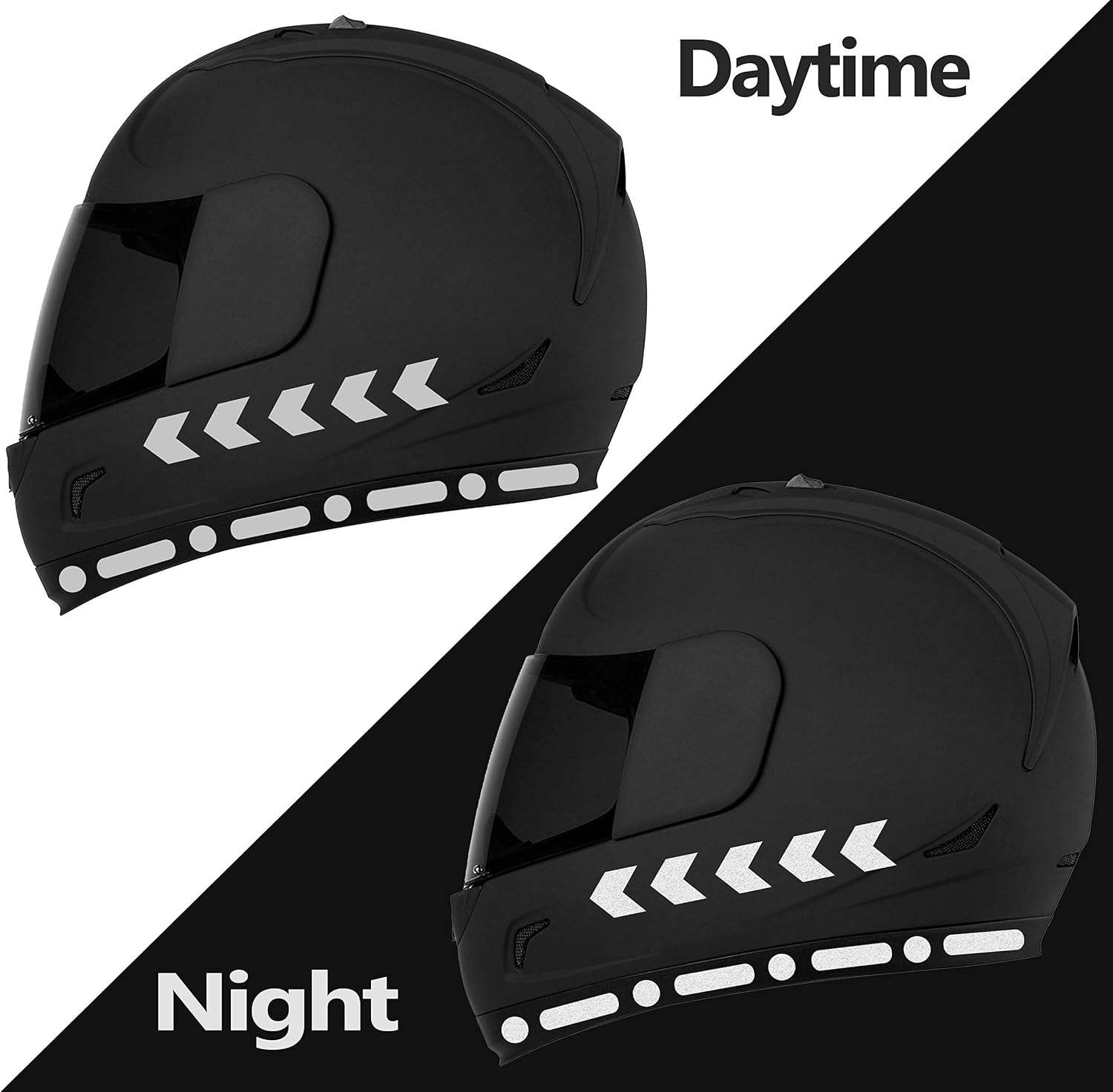 Biomar Labs Reflective Vinyl Sticker Set Weatherproof Self Adhesive Decals for Car Motorcycle Bicycle Scooter Helmet Window Exterior Interior Styling Visibility Personalisation (40 Pieces D 48) - Image 5