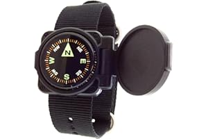 Sun Company ArmArmour 1 - Shielded Wrist Compass with Rugged Tactical Strap | Compass with Cover and Zulu Strap