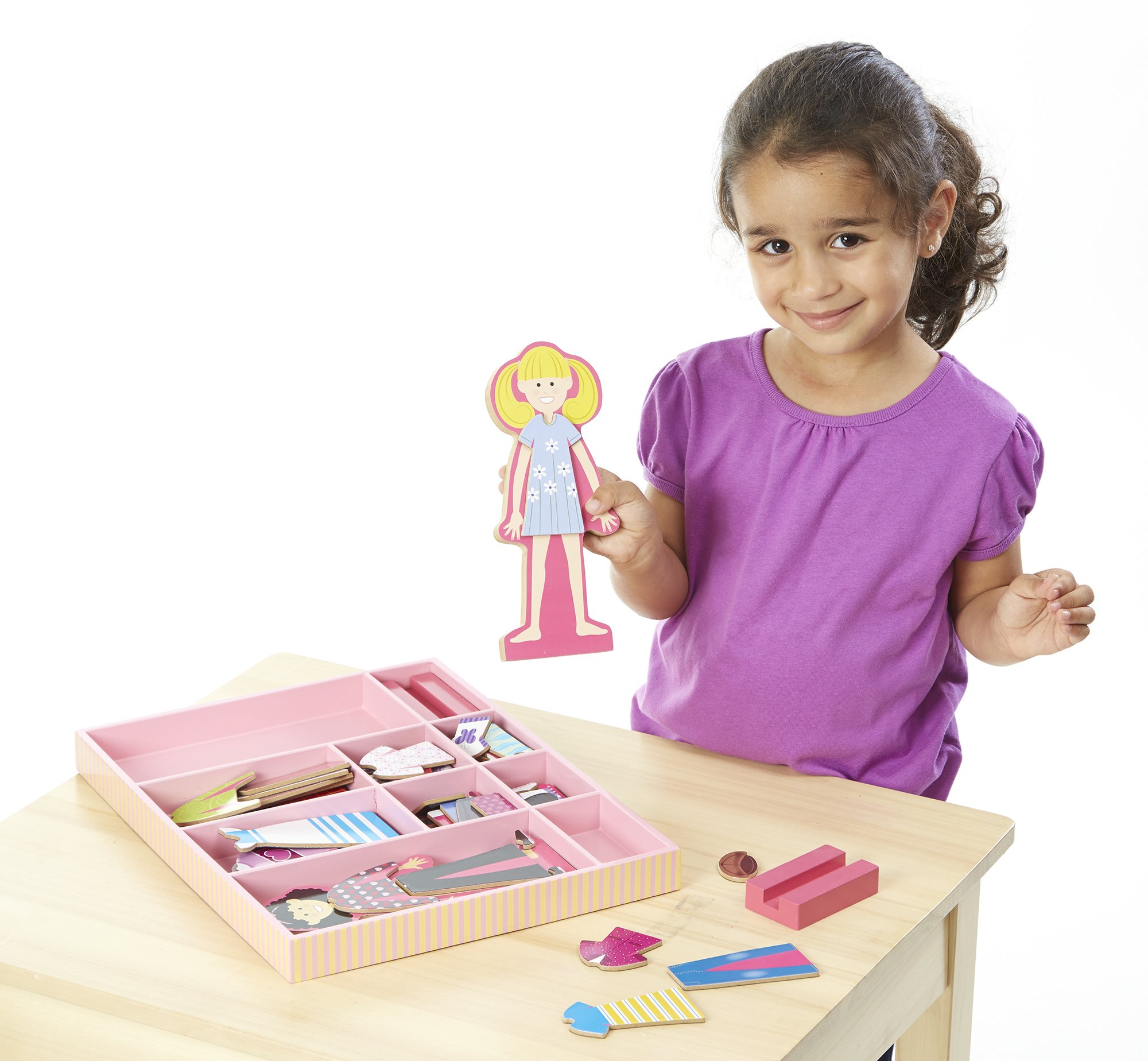Melissa Doug Abby and Emma Deluxe Wooden DressUp Dolls Play Set (55+ 971475524349 eBay