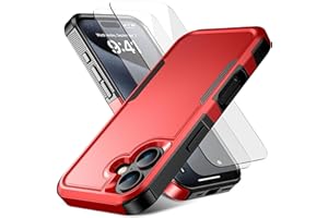 RonShieh for iPhone 16 Case [Shockproof] [Dropproof] [Heavy Duty Protection] [Pocket-Friendly] Slim & Tough Non-Slip Protective Phone Cover for iPhone16 6.1inch, Red