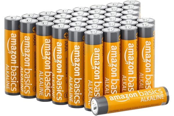 Amazon Basics AAA Alkaline High-Performance Batteries, 1.5 Volt, 10-Year Shelf Life, 36 count (Pack of 1)