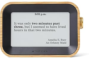 Author Literary Quote Clock – Tells Time Using Book Quotes | Unique Gift for Book Lovers | New Quote Every Minute Clock Vol 1