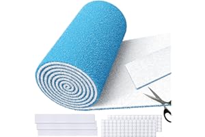 DEMIWISE Air Vent Filters Roll,12" x90" Cut to Fit Air Filter Material(60+Filters),MERV 8 Triple Filtration Electrostatic Vent Filter for Home Floor,Ceiling,Furnace, AC & HVAC-Includes 48 Adhesive Hook Tape