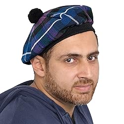 Scottish Tam O' Shanter Acrylic Tartan Wool Tammy