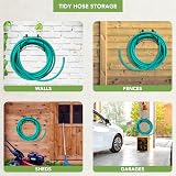 BLOSTM Wall Mounted Garden Hose Hanger Solid Steel Holder with Fittings Included view 7