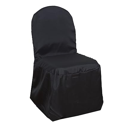 Balsacircle 100 Pcs Black Polyester Banquet Chair Covers For Party Wedding Linens Decorations Dinning Ceremony Reception Supplies