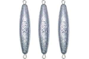 TKHDBF Trolling Weights Inline Fishing Weights Sinkers Double Ringed Weights for Saltwater Freshwater Fishing Get Lures Deeper 1oz to 5oz