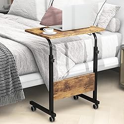 SogesHome 23.6 inches Adjustable Mobile Bed Table