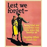 MAGNET Lest We Forget - 1929 Workplace Motivational Magnet Vinyl Magnetic Sheet for Lockers, Cars, Signs, refrigerator 5"