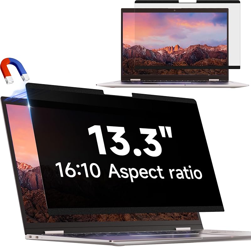 IPROKKO 13.3in Magnetic Privacy Screen 16:10 for Laptops 30° Privacy