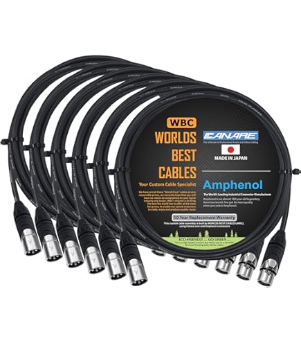 Amazon.com: WORLDS BEST CABLES 6 Units - 2 Foot - Canare L-4E6S