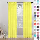 Megachest Voile Slot Top Panels Pair Yellow 56W x 90H inch 100% Polyester view 2