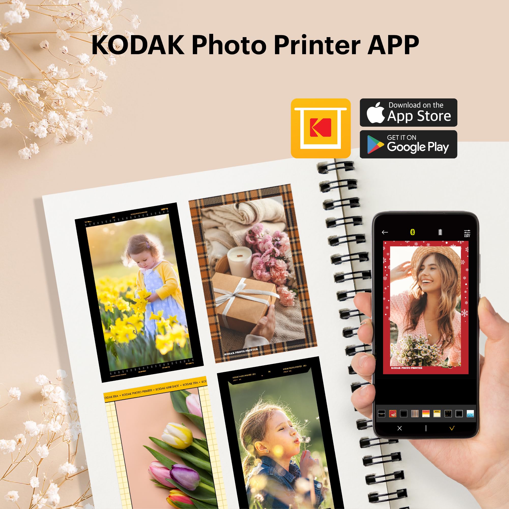 KODAK Mini Shot 2 Retro 4PASS 2-in-1 Instant Digital Camera and Photo Printer (2.1x3.4 inches) Initial 8 Sheets + 60 Sheets Bundle, Yellow