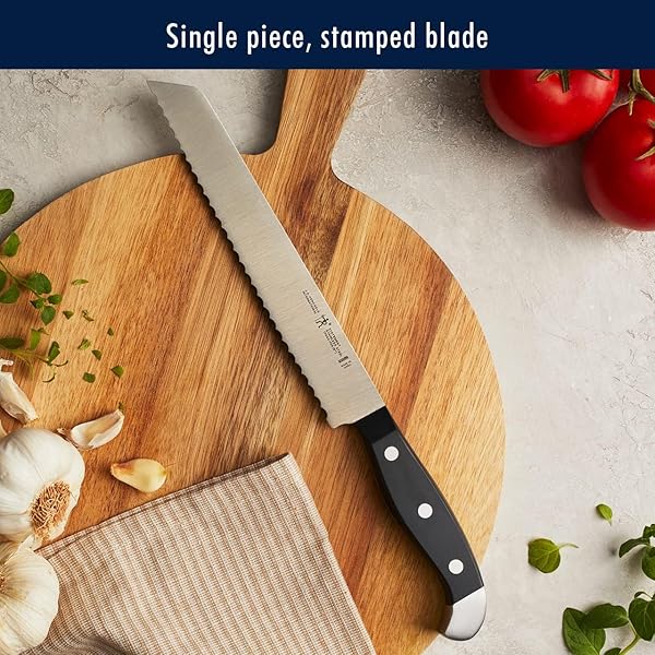 HENCKELS PREMIUM QUALITY 15-PIECE KNIFE SET WITH BLOCK, RAZOR-SHARP, GERMAN ENGINEERED KNIFE INFORMED BY OVER 100 YEARS OF MASTERFUL KNIFE MAKING, LIGHTWEIGHT AND STRONG, DISHWASHER SAFE