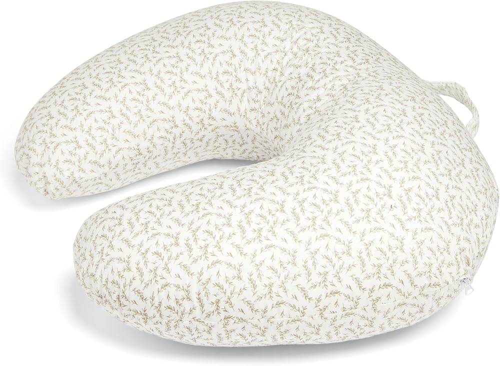 Mamas & Papas Nursing Pillow Leaf – Curved Feeding Support with Removable Cover