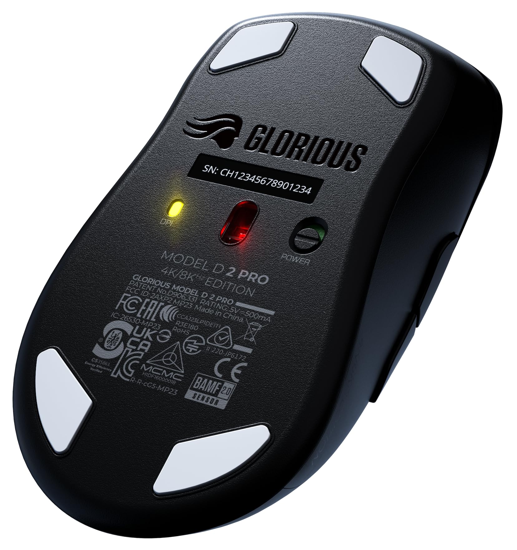 GLORIOUS Model D 2 PRO 4K/8K Wireless Gaming-Maus, 62g, 26k DPI, Schwarz 9